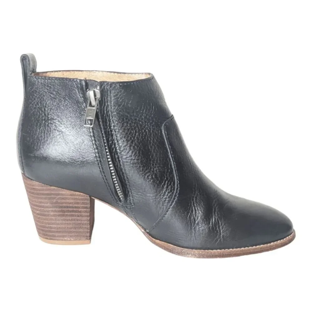 MADEWELL The Brenner Boot in Black Leather Size 7.5